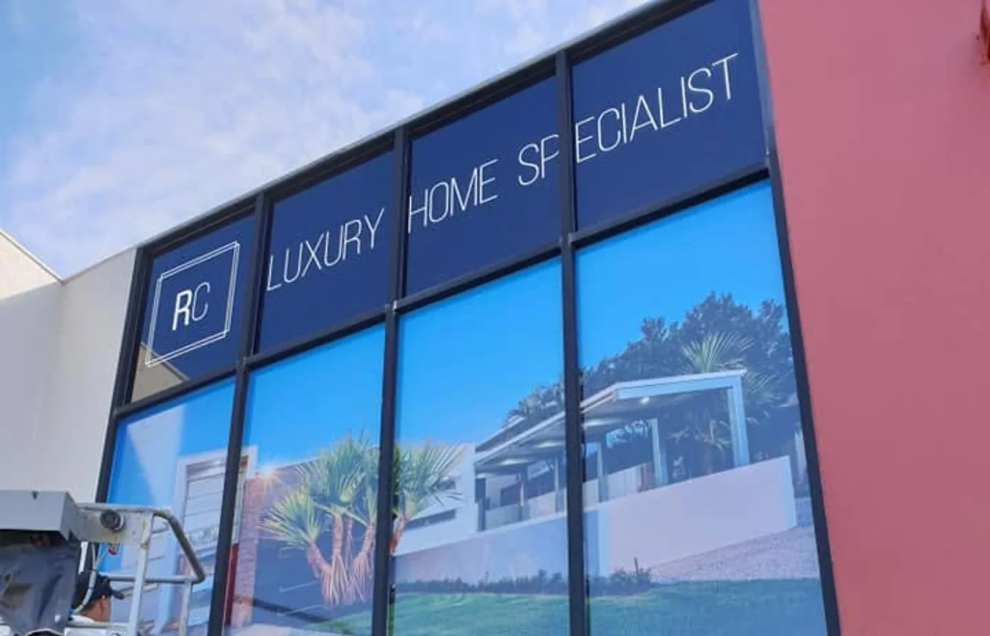 Shopfront window graphics installed for Resolve Construction