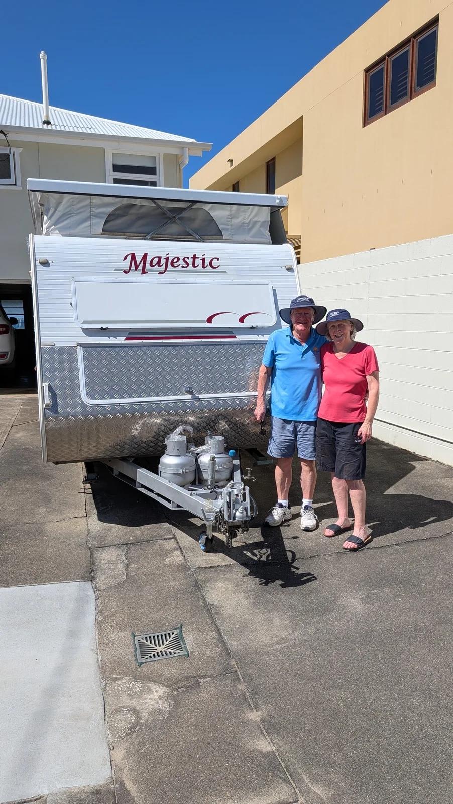 Finished Majestic caravan with refreshed vinyl graphics