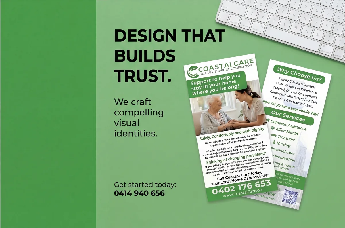 Graphic design flyer layouts for Coastal Care